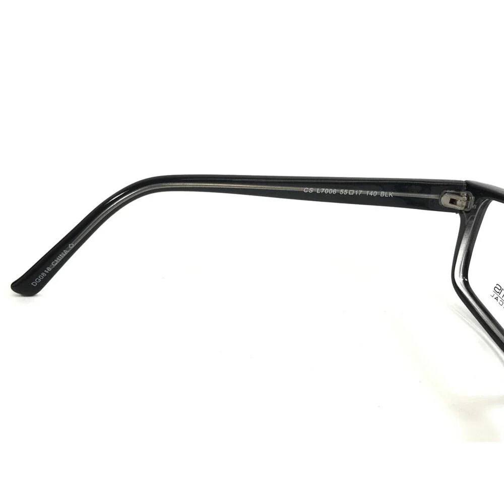 Lantis Optical Eyeglasses Frames CS L7006 BLK Black Rectangle Full Rim 55-17-140